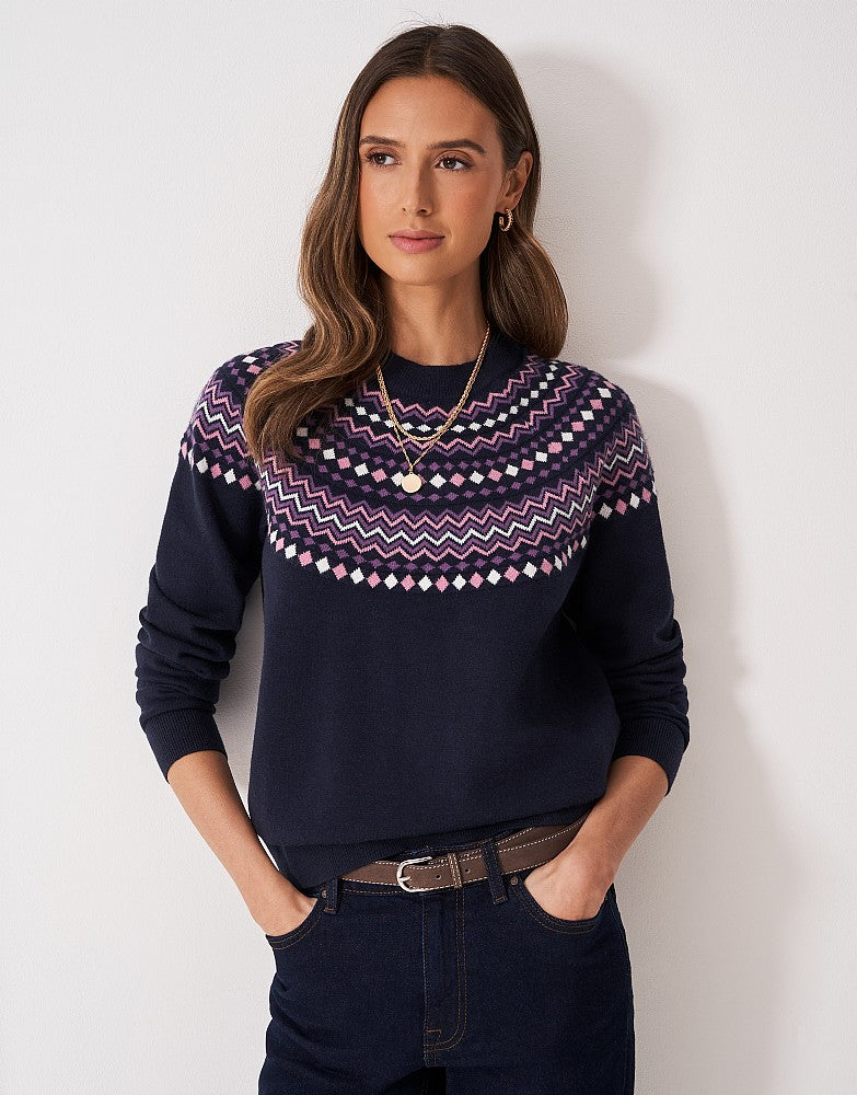 Fairisle Jumper in Navy